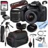 Canon EOS 2000D (Rebel T7) DSLR Camera w/EF-S 18-55mm F/3.5-5.6 Zoom Lens + 32GB Memory + Case + Tripod (20pc Bundle) (Renewed) view 1