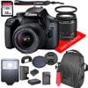 Canon EOS 4000D DSLR Camera w/ 18-55mm F/3.5-5.6 Zoom Lens + Backpack Case + 32GB SD Card (16pc Bundle) (Renewed) view 1