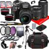 Nikon D3500 DSLR Camera w/NIKKOR 18-55mm f/3.5-5.6G VR +70-300mm f/4.5-6.3G ED Lenses + Case + 128GB Memory (28pc Bundle) (Renewed) view 1