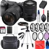 Sony Intl. Alpha a6400 Mirrorless Digital Camera with 18-135mm Lens (Black) Bundle, Starter Kit + Accessories(Memory Card, Cleaning Kit, 50 inch Tripod, Gadget Bag), compact (Renewed)