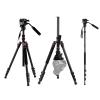 Andoer Professional Portable Aluminum Camera Tripod Stand Monopod 200cm/78.7inch 4-Section Adjustable 8KG Payload with 3-Way Hydraumatic Pan Tilt Head Carrying Pouch for DSLR SLR Camera Travel view 1