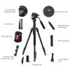 Andoer Professional Portable Aluminum Camera Tripod Stand Monopod 200cm/78.7inch 4-Section Adjustable 8KG Payload with 3-Way Hydraumatic Pan Tilt Head Carrying Pouch for DSLR SLR Camera Travel view 3