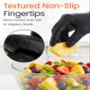Protectmate 5 Mil Black Nitrile Gloves for Food Prep - Textured Food Prep Gloves - Food Handling Disposable Latex Free for Cooking, Catering, Food Service - Medium (Box of 100) view 4