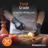 Protectmate 5 Mil Black Nitrile Gloves for Food Prep - Textured Food Prep Gloves - Food Handling Gloves Disposable Latex Free Gloves for Cooking, Catering, Food Service - Medium (Case of 1,000) view 2