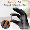 Protectmate 5 Mil Black Nitrile Gloves for Food Prep - Textured Food Prep Gloves - Food Handling Gloves Disposable Latex Free Gloves for Cooking, Catering, Food Service - Medium (Case of 1,000) view 4