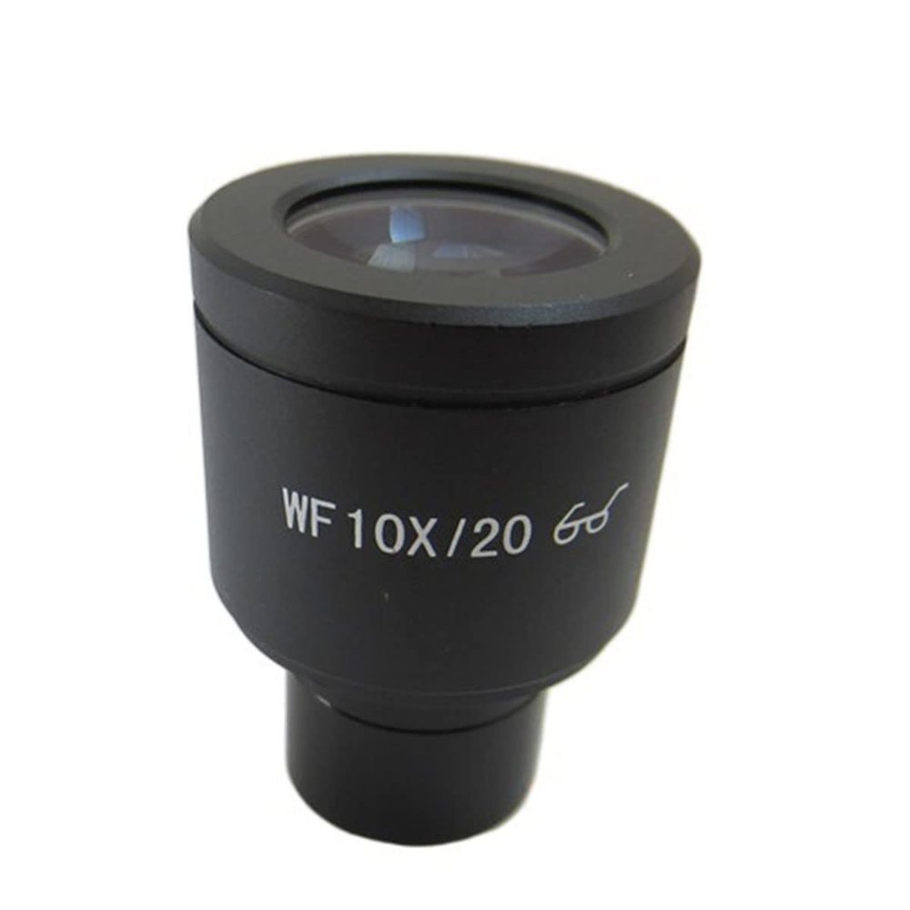 Microscope Kit WF10X 20mm High Eyepoint Wide Angle School Biological Microscope Eyepiece Lens 23.2mm with Micrometer Scale Microscope Lens Adapters (Color : 1pc WF10X Lens)