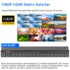 ICUIXIAN 8x16 HDMI Matrix Switch 2K@60Hz with Web Gui-Rs-232-LAN Port Control, Rackmount HDMI Matrix 8x16 with EDID, HDCP, Dolby Digital, DTS-HD Main Audio Transmission (8 in 16 Out Switch-Splitter) view 2