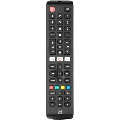 One For All Samsung TV Replacement Remote (New, in Retail Packaging) - (LED, LCD, Plasma) - Ideal Samsung TV Replacement Remote Control with Same Functions as The Original Samsung - Black - URC4810