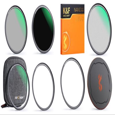 49mm Magnetic ND1000 UV CPL Black Diffusion 1/4 Lens Filter Kit (5 Pcs) with 28 Muti-Layer Coatings