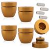 Tertullus 4 Pcs Ball Beads Speaker Isolation Feet 3330 Pad Speaker Stand(Golden)+1 Pair 3 Pin HiFi Interconnect Cable (2m/6.56ft) view 2