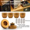 Tertullus 4 Pcs Ball Beads Speaker Isolation Feet 3330 Pad Speaker Stand(Golden)+1 Pair 3 Pin HiFi Interconnect Cable (2m/6.56ft) view 3