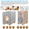 Tertullus 4 Pcs Ball Beads Speaker Isolation Feet 3330 Pad Speaker Stand(Golden)+1 Pair 3 Pin HiFi Interconnect Cable (2m/6.56ft) view 4