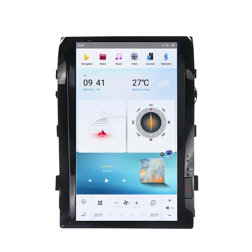 ZWNAV 16 Inch Qualcomm Car Radio Android Auto for Toyota Land Cruiser 200 LC200 2008-2015 Stereo Replacement Tesla Style Touch Screen Unit Audio Multimedia Player GPS Navigation