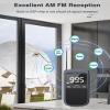 AM FM Walkman Radio:900mAh Rechargeable Portable Transistor Pocket Radio with Best Reception Digital Tuning, LCD Screen,Stereo Earphone Jack, Sleep Timer and Alarm Clock for Jogging,Walking Grey view 3