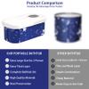 53" Extra Large Portable Foldable Bathtub with Metal Frame for Adult, Family SPA Soaking Tub with Cover for Small Bathroom, Thicken Multiple Layer Bathtub with Lid (53" Stars with Metal Frame) view 4