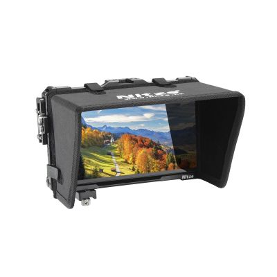 Nitze F7 PRO Cage for Feelworld F7 PRO Monitor with Sunhood, HDMI&USB-C Cable Clamps, Built-in NATO Rail and Cold Shoe - JT-F03B