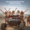 KEMIMOTO UTV Sound Bar 28 Inch ATV Soundbar 4X Subwoofers 2X Tweeters Bluetooth Golf Cart Sound Bar Compatible with Polaris RZR Can-Am Defender X3 CFMOTO ZFORCE, for 1.56"- 2.25" Roll Cage view 2