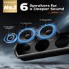 KEMIMOTO UTV Sound Bar 28 Inch ATV Soundbar 4X Subwoofers 2X Tweeters Bluetooth Golf Cart Sound Bar Compatible with Polaris RZR Can-Am Defender X3 CFMOTO ZFORCE, for 1.56"- 2.25" Roll Cage view 3