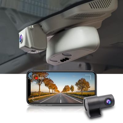 Fitcamx Dual 2160P+1080P Dash Cam Adapts for Mercedes-Benz GLE GLS 2016-2019 (Model A) W166 X166, OEM Factory Look, 2 Way HD Video, Loop Recording, WiFi & APP, G-Sensor, Easy to Use, 128GB Card