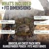 Binocular Harness Chest Pack - Lightweight Hunting Chest Rig with Rangefinder Pouch, MOLLE System Bino Harness for Bow Hunting, Tactical Chest Pack for Men, Veteran Owned Gear, MultiCam view 2