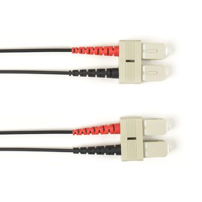 Black Box Network - FOCMR50-005M-SCSC-BK Colored Fiber OM2 50/125 Multimode Fiber Optic Patch Cable-OFNR PVC
