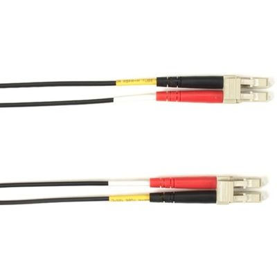 Black Box Network - FOLZHSM-001M-LCLC-BK Fiber Optic Duplex Patch Network Cable - 3.20 ft Fiber Optic