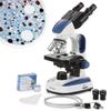 AmScope - 40X-2500X Advanced Student and Professional Compound Microscope w/Ergonomic Design - B270C-KT view 1