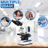 AmScope - 40X-2500X Advanced Student and Professional Compound Microscope w/Ergonomic Design - B270C-KT view 3