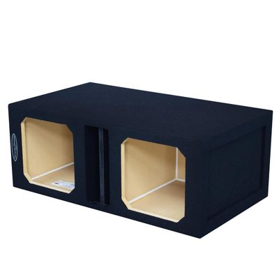 10" Dual Center Ported Vented Sub Box Subwoofer Enclosure Ground Shaker Speaker Box