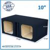 10" Dual Center Ported Vented Sub Box Subwoofer Enclosure Ground Shaker Speaker Box view 2