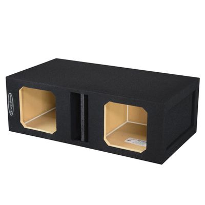 8" Dual Center Ported Vented Sub Box Subwoofer Enclosure Ground Shaker Speaker Box
