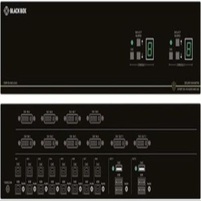 Black Box Network Services SS8P-DVI-8X2-UCAC Kvm Matrix Switch Niap 3.0 Certified - 2 Users X 8 Sources Dvi-i Usb Audio