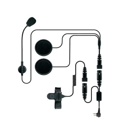 Motorcycle Full Face Bike Helmet Headset Earpiece Mic Microphone for Motorola 2 Pins GP88 PRO1150 CLS1410 Walkie Talkie Two Way Radios