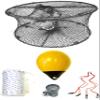 KUFA Sports Foldable Prawn Trap (Stretched Mesh Size:1-3/4") with 400' Rope, Yellow Float, Bait Bag & Harness Combo (PRN59+PNM38Y+HA2) view 1