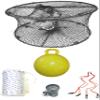 KUFA Sports Foldable Prawn Trap (Stretched Mesh Size:1-3/4") with 400' Rope, Yellow Float, Bait Bag & Harness Combo (PRN59+PNS5+HA2)
