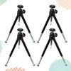Mikikit 4pcs Mini Telescopic Mobile Phone Tripod for Photography Compact Desktop Stand Durable Camera Holder for Friends and Family Black view 2