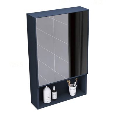 YASAT Wall Mount Bathroom Mirror Cabinet Medicine Cabinet for Bathroom, Bedroom, Hallway, Aluminum Alloy Hanging Cabinet with Mirror Door and Shelves 15.7 * 25.5 INCH Blue/Black/White