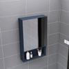 YASAT Wall Mount Bathroom Mirror Cabinet Medicine Cabinet for Bathroom, Bedroom, Hallway, Aluminum Alloy Hanging Cabinet with Mirror Door and Shelves 15.7 * 25.5 INCH Blue/Black/White view 2