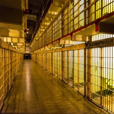 BELECO 5x3ft Fabric Prison Jail Bars Photography Backdrop Alcatraz Prison Police Station Jail Cell Mugshot Background for Crime Scene Murder Mystery Party Decorations Halloween Prison Photo Props