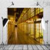 BELECO 5x3ft Fabric Prison Jail Bars Photography Backdrop Alcatraz Prison Police Station Jail Cell Mugshot Background for Crime Scene Murder Mystery Party Decorations Halloween Prison Photo Props view 2