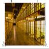 BELECO 5x3ft Fabric Prison Jail Bars Photography Backdrop Alcatraz Prison Police Station Jail Cell Mugshot Background for Crime Scene Murder Mystery Party Decorations Halloween Prison Photo Props view 3