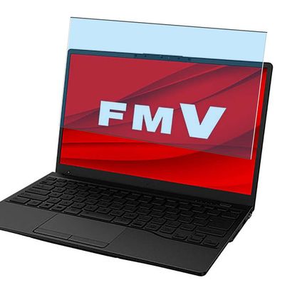Puccy Anti Blue Light Tempered Glass Screen Protector Film, compatible with FUJITSU FMV LIFEBOOK UH WU2/G2 13.3" Laptop (Active Area Cover Only) Protective Protectors Guard