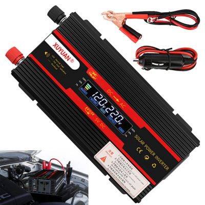 Niczu DC 12V 24V to AC 110V 220V Car Inverter with Smart Digital Display Screen 3000W 4000W 6000W Modified Sine Wave Power Voltage Converter,4000W-12V