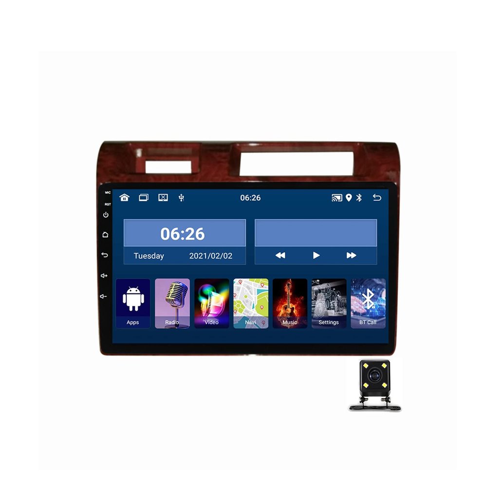 ZYLR Double Din Car Stereo 9 Inch Touch Screen Android 10.0 Head Unit with Backup Camera Support WiFi/Bluetooth/Navi/USB/FM Car Radio, for Toyota Land Cruiser LC 70 Series 2007-2020,B,2G+32G