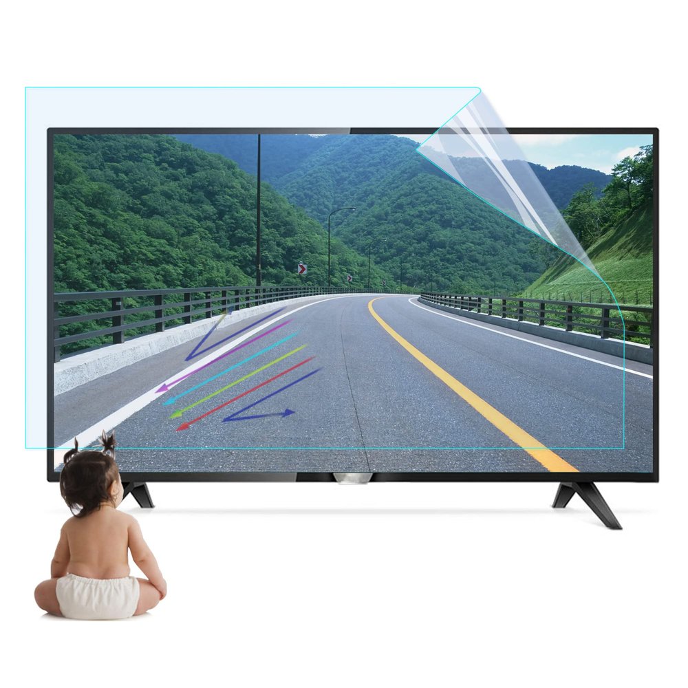 JC JCSKY 32-75 Inch Anti-Glare TV Screen Protector, Indoor Anti-Reflection Frosted Film Anti-Blue Light Prevent Eye Fatigue Easy to Install No Bubbles Film / 40in 875x483mm