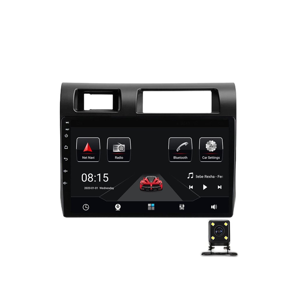 ZYLR Double Din Car Stereo 9 Inch Touch Screen Android 10.0 Head Unit with Backup Camera Support WiFi/Bluetooth/Navi/USB/FM Car Radio, for Toyota Land Cruiser LC 70 Series 2007-2020,A,6G+128G