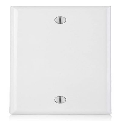 BLKKAP 0-Port, Blank Keystone Jack Insert Standard Size RJ45 CAT Network Face Wall Plate, White, 1 Pc(s)