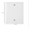 BLKKAP 0-Port, Blank Keystone Jack Insert Standard Size RJ45 CAT Network Face Wall Plate, White, 1 Pc(s) view 2