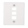 BLKKAP 3-Port Keystone Jack Insert Standard Size RJ45 CAT Network Face Wall Plate, White, 1 Pc(s) view 1