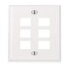 BLKKAP 6-Port Keystone Jack Insert Standard Size RJ45 CAT Network Face Wall Plate, White, 1 Pc(s) view 1